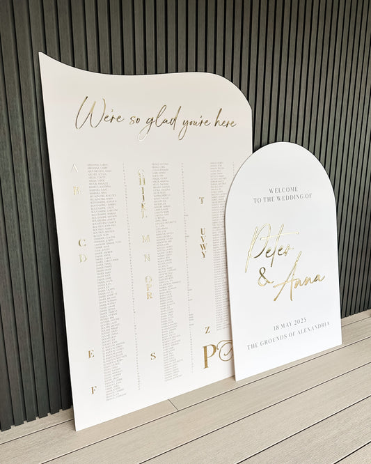 Welcome Sign + Seating Chart Set | Large