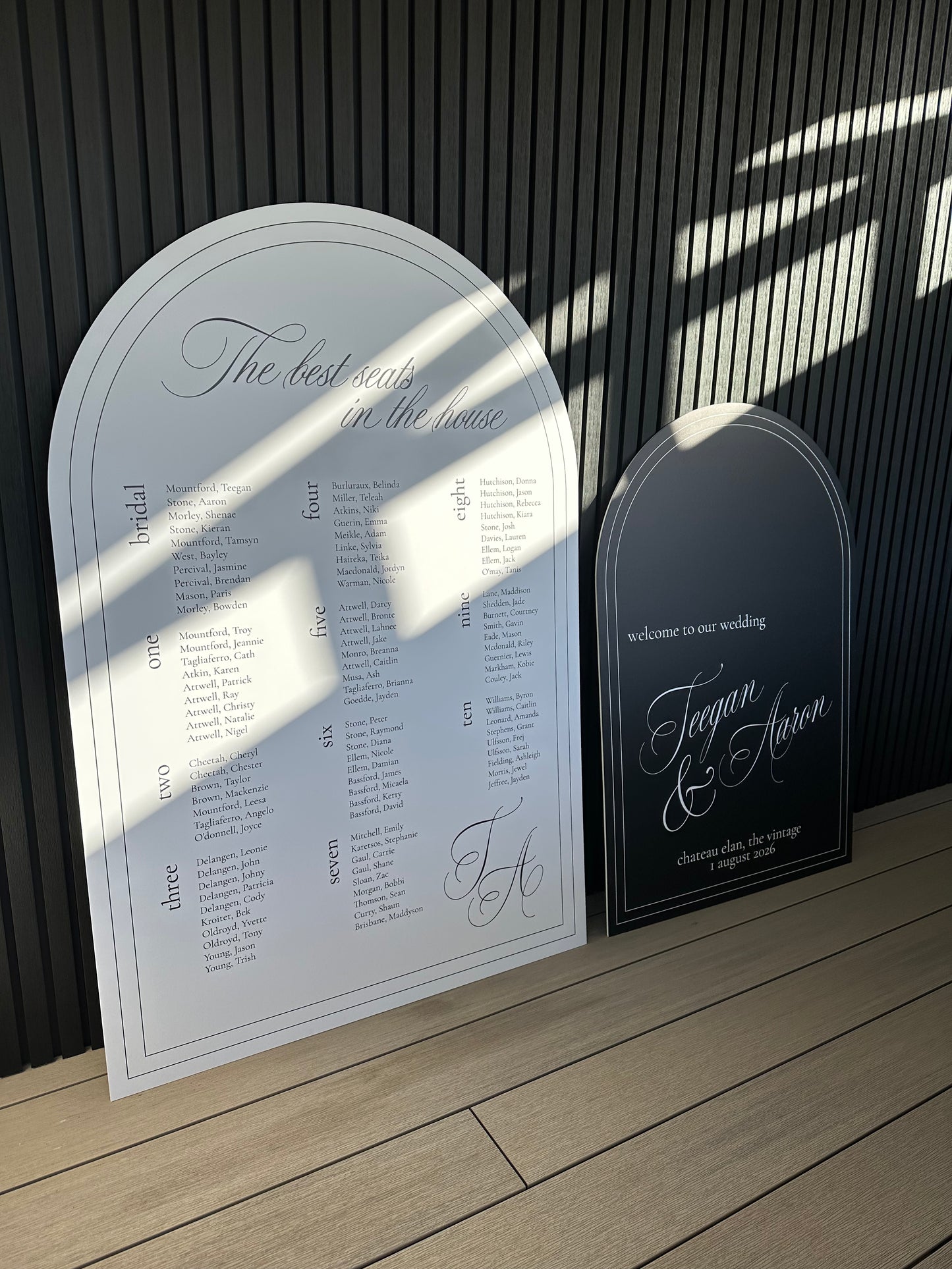 Welcome Sign + Seating Chart Set | Large