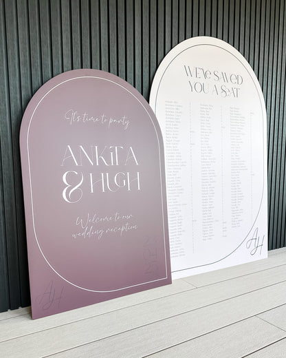 Welcome Sign + Seating Chart Set | Large
