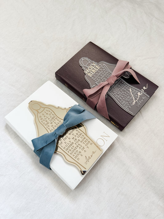 Personalised Holy Communion Gift Set | Custom Bible and Acrylic Prayer Keepsake