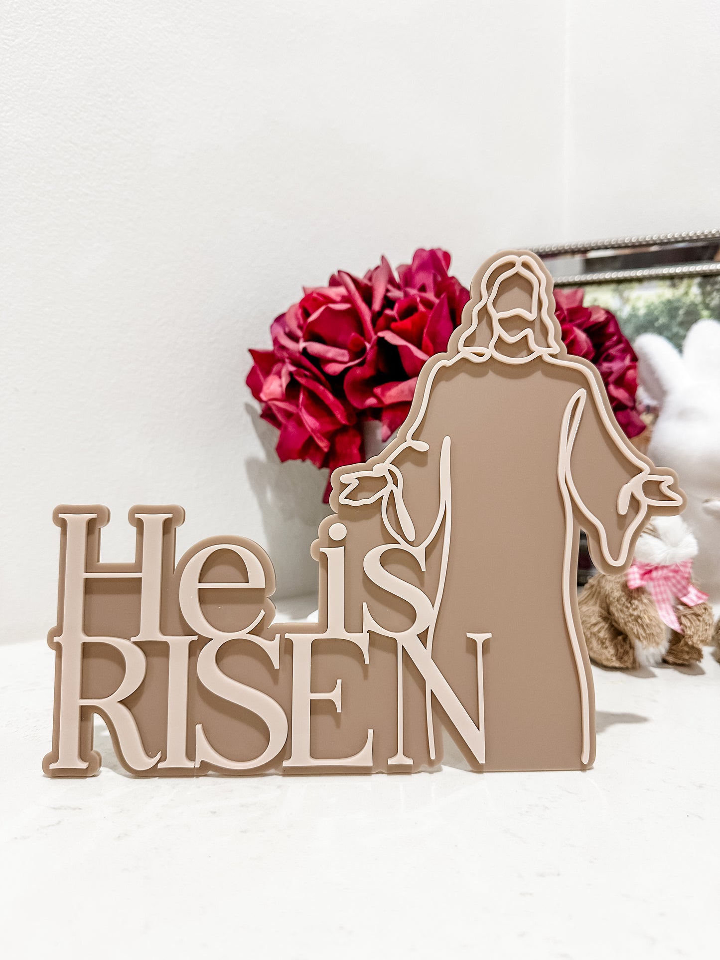 He Is Risen – Acrylic Easter Plaque