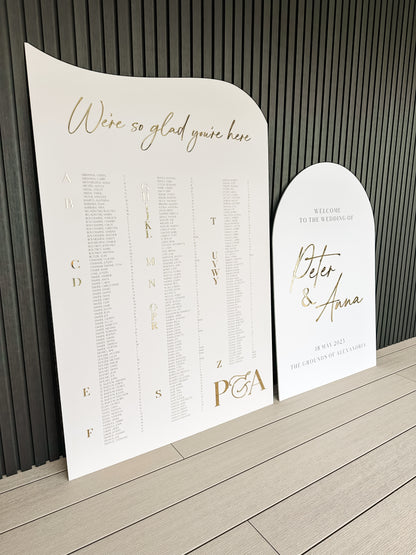 Welcome Sign + Seating Chart Set | Large
