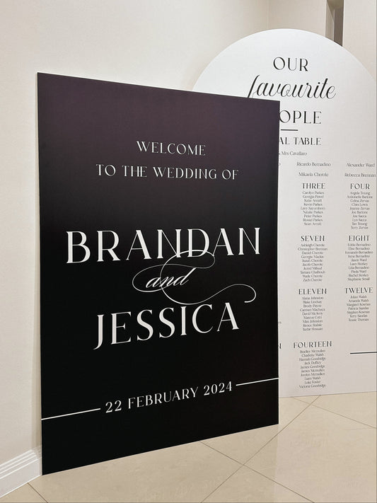 Oversized Welcome Sign + Seating Chart | The Perfect Pair